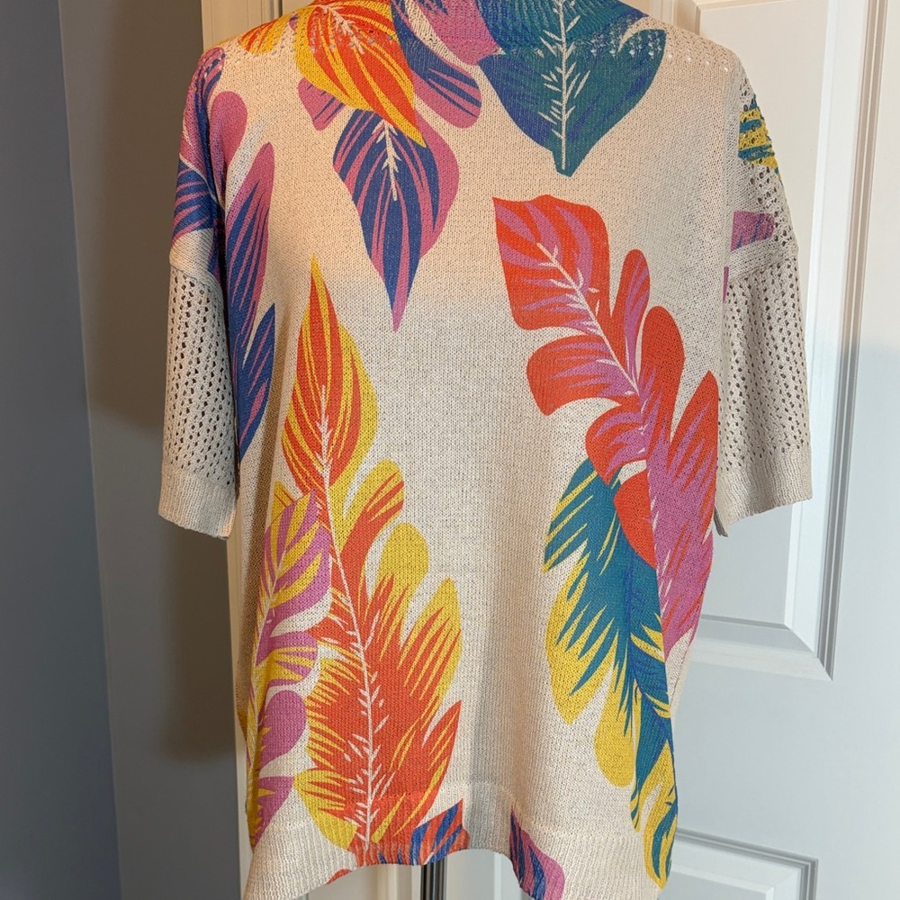 Fate Multicolor Leaf Pattern Blouse - image 1